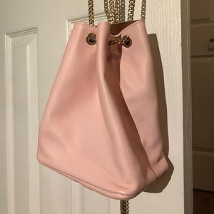 Maison Boinet pink leather bucket bag